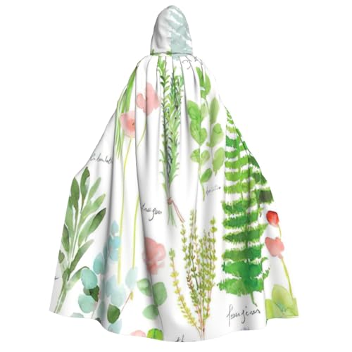 BBEXJIGY Hexenumhang mit Kapuze für Halloween, Uni, Frühlingsdruck, Kräuteraufdruck BBEXJIGY Hexenumhang mit Kapuze für Halloween, Uni, Frühlingsdruck, Kräuteraufdruck von BBEXJIGY
