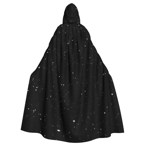 BBEXJIGY Schwarzer Glitzer-Druck, Uni, mit Kapuze, Halloween-Umhang, Vampir, Hexe, Umhang, Kostüme, Party-Umhang BBEXJIGY Schwarzer Glitzer-Druck, Uni, mit Kapuze, Halloween-Umhang, Vampir, Hexe, Umhang, Kostüme, Party-Umhang von BBEXJIGY