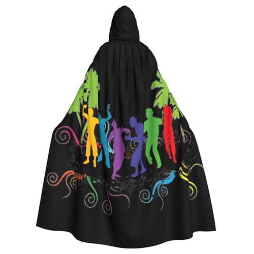 BBEXJIGY Uni Abstrakter Druck Kapuzenumhang Halloween Hexenkostüm Party Kostüm BBEXJIGY Uni Abstrakter Druck Kapuzenumhang Halloween Hexenkostüm Party Kostüm von BBEXJIGY