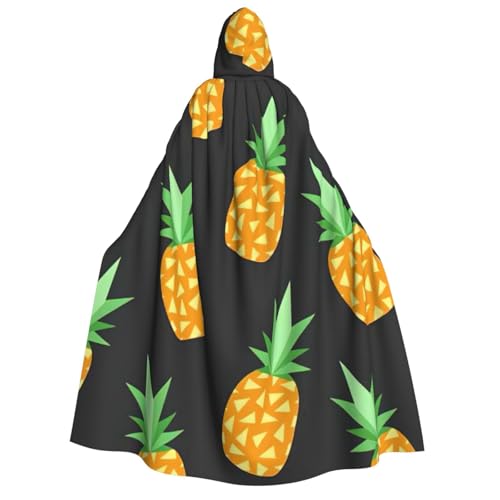 BBEXJIGY Uni Ananas-Druck Kapuzenumhang Halloween Vampir Hexe Party Kostüm von BBEXJIGY