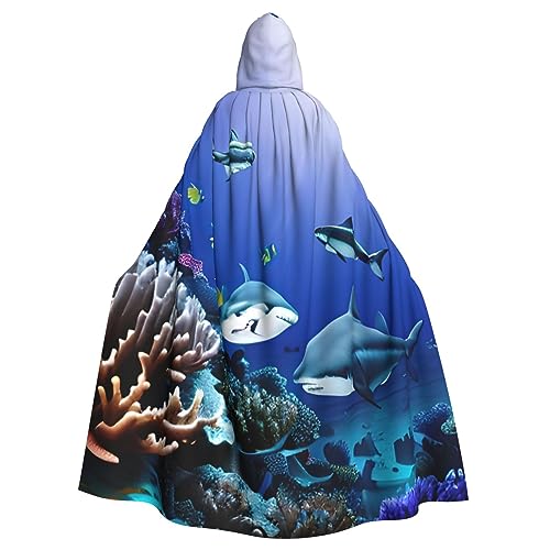 BBEXJIGY Uni Hai schwimmen unter dem Meer Kapuzenumhang Halloween Hexenkostüm Party Kostüm BBEXJIGY Uni Hai schwimmen unter dem Meer Kapuzenumhang Halloween Hexenkostüm Party Kostüm von BBEXJIGY