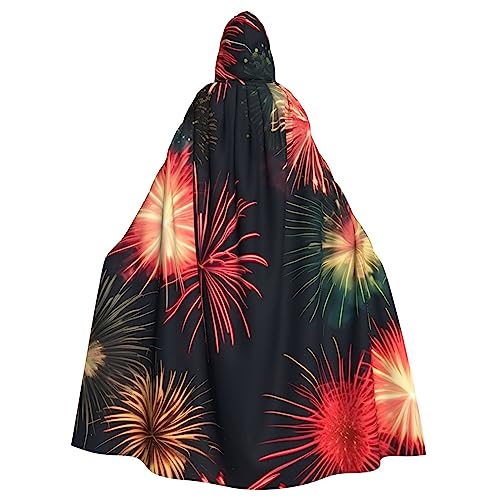 BBEXJIGY Uni Halloween Feuerwerk Druck Kapuzenumhang Vampir Hexe Umhang Party Umhang BBEXJIGY Uni Halloween Feuerwerk Druck Kapuzenumhang Vampir Hexe Umhang Party Umhang von BBEXJIGY