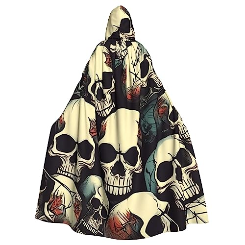 BBEXJIGY Uni Halloween Skelett Schädel Kapuze Umhang Hexenkostüm BBEXJIGY Uni Halloween Skelett Schädel Kapuze Umhang Hexenkostüm von BBEXJIGY