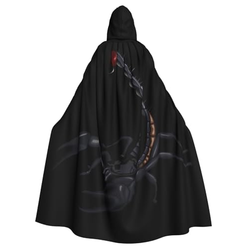 BBEXJIGY Uni Halloween Skorpion Print Kapuzenumhang Hexenkostüm von BBEXJIGY