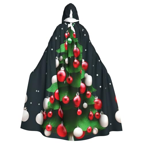 BBEXJIGY Uni Halloween Umhang Kapuzenumhang Weihnachtsbaum Hexenkostüm von BBEXJIGY