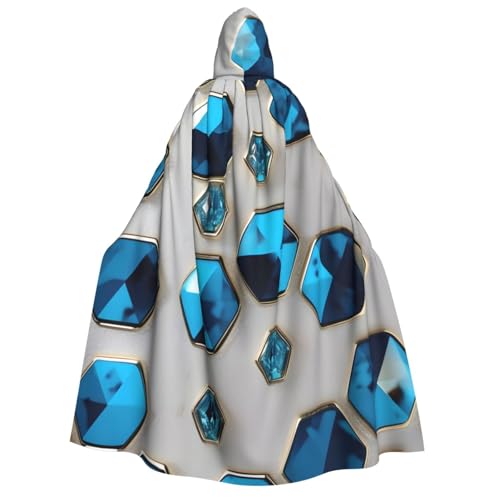 BBEXJIGY Uni Hexagons und Diamanten Druck Kapuzenumhang Halloween Hexenkostüm BBEXJIGY Uni Hexagons und Diamanten Druck Kapuzenumhang Halloween Hexenkostüm von BBEXJIGY