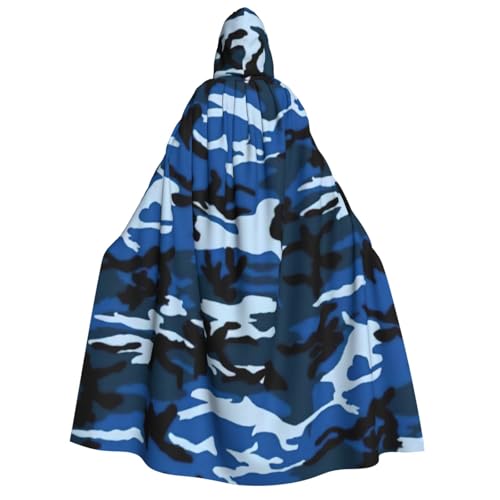 BBEXJIGY Uni-Hexenkostüm mit Kapuze, Camouflage-Druck, Blau BBEXJIGY Uni-Hexenkostüm mit Kapuze, Camouflage-Druck, Blau von BBEXJIGY