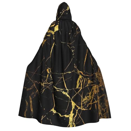 BBEXJIGY Uni Hexenkostüm mit Kapuze, Schwarz und Gold, mit Kapuze BBEXJIGY Uni Hexenkostüm mit Kapuze, Schwarz und Gold, mit Kapuze von BBEXJIGY