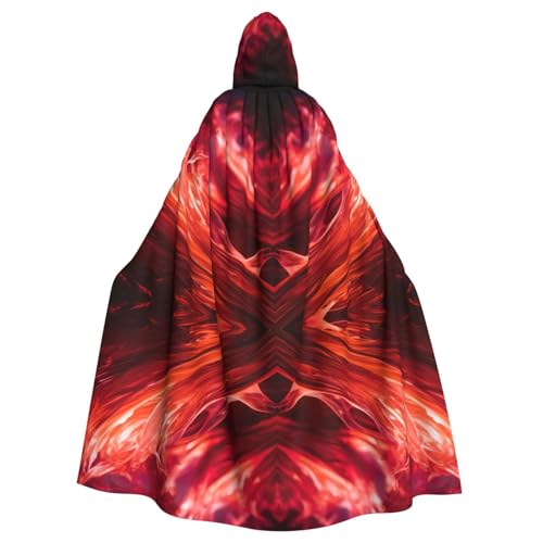 BBEXJIGY Uni Hexenkostüm mit Kapuze und Feuerziegel-Aufdruck BBEXJIGY Uni Hexenkostüm mit Kapuze und Feuerziegel-Aufdruck von BBEXJIGY