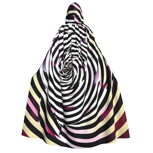 BBEXJIGY Uni Kapuzenumhang Halloween Spirale Optische Täuschung Vampir Hexe Kostüm Party Kostüm von BBEXJIGY