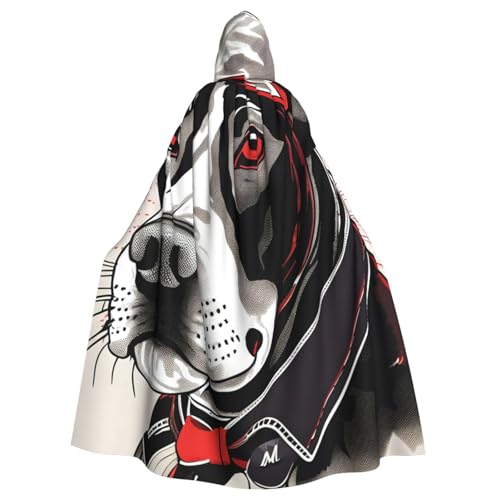 BBEXJIGY Uni Kapuzenumhang Tierdruck Bauernhof Halloween Hexenkostüm von BBEXJIGY