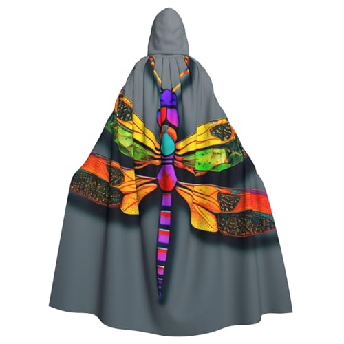 BBEXJIGY Uni Kapuzenumhang mit Libellen-Druck, Halloween-Hexenkostüm, Party-Kostüm BBEXJIGY Uni Kapuzenumhang mit Libellen-Druck, Halloween-Hexenkostüm, Party-Kostüm von BBEXJIGY