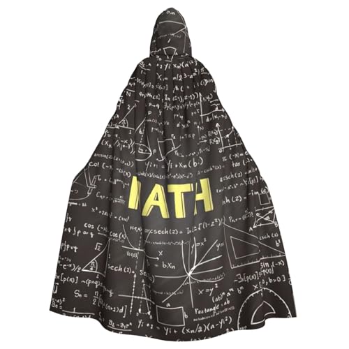 BBEXJIGY Uni Kapuzenumhang mit Mathematik-Druck, Halloween-Hexenkostüm, Party-Kostüm BBEXJIGY Uni Kapuzenumhang mit Mathematik-Druck, Halloween-Hexenkostüm, Party-Kostüm von BBEXJIGY