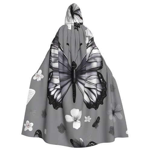 BBEXJIGY Uni-Kapuzenumhang mit Schmetterlings-Aufdruck, Halloween-Hexen-Kostüm, Party-Kostüm, Blaugrün BBEXJIGY Uni-Kapuzenumhang mit Schmetterlings-Aufdruck, Halloween-Hexen-Kostüm, Party-Kostüm, Blaugrün von BBEXJIGY