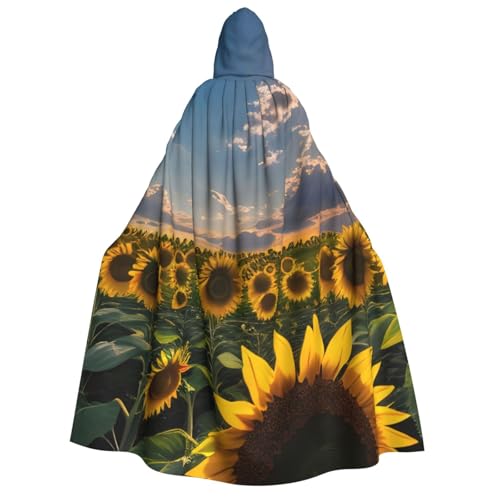 BBEXJIGY Uni Kapuzenumhang mit Sonnenblumen-Druck, Halloween, Vampir, Hexe, Party-Umhang BBEXJIGY Uni Kapuzenumhang mit Sonnenblumen-Druck, Halloween, Vampir, Hexe, Party-Umhang von BBEXJIGY