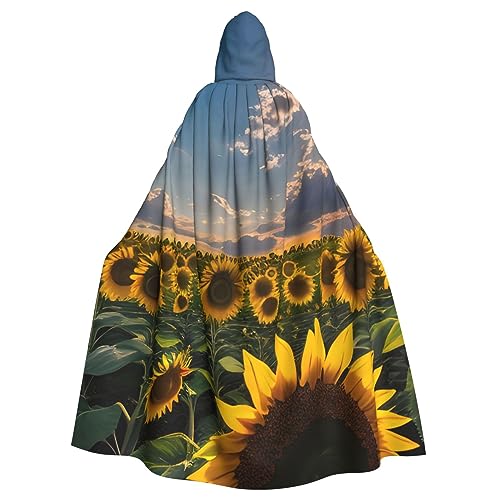 BBEXJIGY Uni Kapuzenumhang mit Sonnenblumen-Druck, Halloween, Vampir, Hexe, Party-Umhang BBEXJIGY Uni Kapuzenumhang mit Sonnenblumen-Druck, Halloween, Vampir, Hexe, Party-Umhang von BBEXJIGY