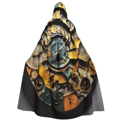 BBEXJIGY Uni Kapuzenumhang mit künstlerischer Uhr Halloween Hexenkostüm Party Kostüm BBEXJIGY Uni Kapuzenumhang mit künstlerischer Uhr Halloween Hexenkostüm Party Kostüm von BBEXJIGY