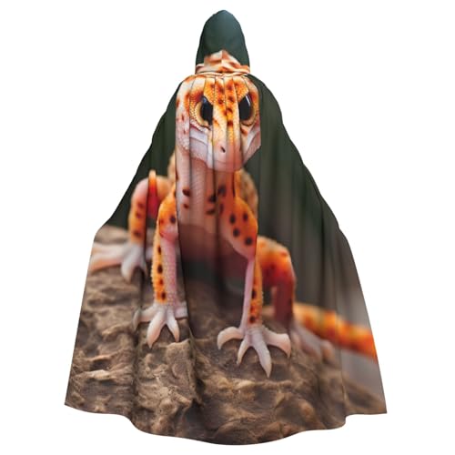 BBEXJIGY Uni Leopardenmuster Kapuzenumhang Gecko Sand Halloween Hexenkostüm Party Kostüm BBEXJIGY Uni Leopardenmuster Kapuzenumhang Gecko Sand Halloween Hexenkostüm Party Kostüm von BBEXJIGY