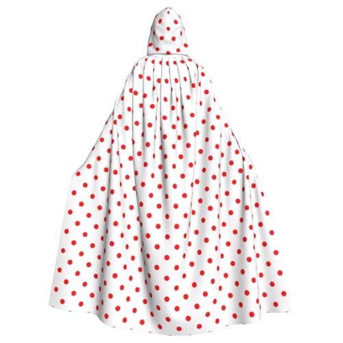 BBEXJIGY Uni Polka Dot Kapuzenumhang Halloween Vampir Hexe Kostüm von BBEXJIGY