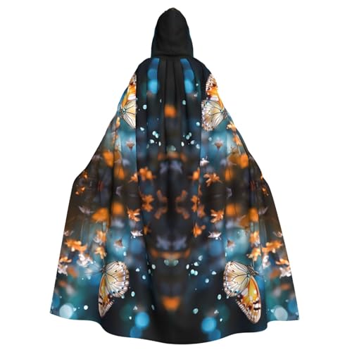 BBEXJIGY Uni Schmetterling Druck Kapuzenumhang Halloween Hexenkostüm Party Kostüm BBEXJIGY Uni Schmetterling Druck Kapuzenumhang Halloween Hexenkostüm Party Kostüm von BBEXJIGY