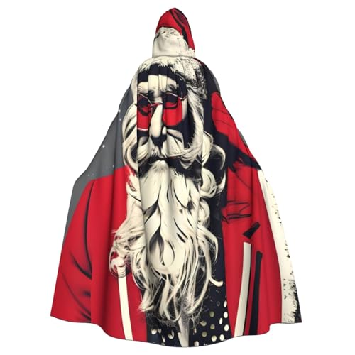 BBEXJIGY Uni Weihnachtsmann-Druck Kapuzenumhang Halloween Hexenkostüm Party Kostüm BBEXJIGY Uni Weihnachtsmann-Druck Kapuzenumhang Halloween Hexenkostüm Party Kostüm von BBEXJIGY