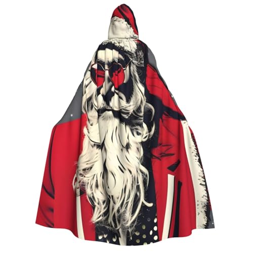 BBEXJIGY Uni Weihnachtsmann-Druck Kapuzenumhang Halloween Hexenkostüm Party Kostüm BBEXJIGY Uni Weihnachtsmann-Druck Kapuzenumhang Halloween Hexenkostüm Party Kostüm von BBEXJIGY
