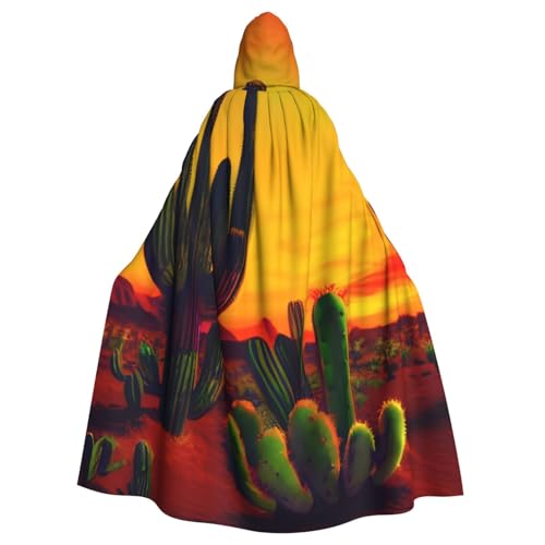 BBEXJIGY Uni Wüstenkaktus-Druck, Kapuzenumhang, Halloween-Hexenkostüm BBEXJIGY Uni Wüstenkaktus-Druck, Kapuzenumhang, Halloween-Hexenkostüm von BBEXJIGY