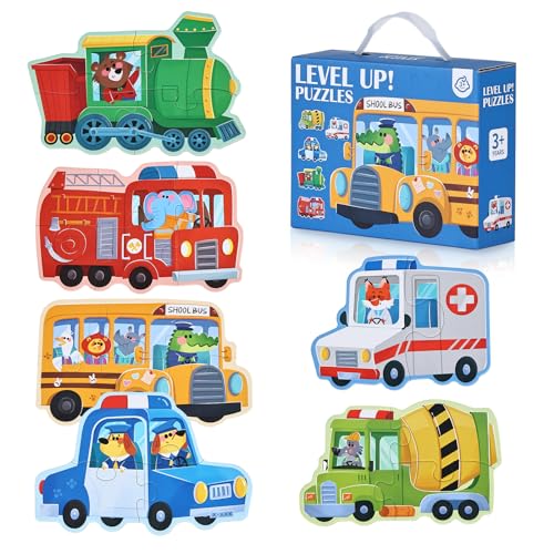 BBLIKE Kinder Montessori Puzzle Spielzeug Puzzle für Kinder 6 Pack Baby Spielzeug für 2 3 4 Jahre alt Montessori pädagogische Geschenke (Transport) von BBLIKE