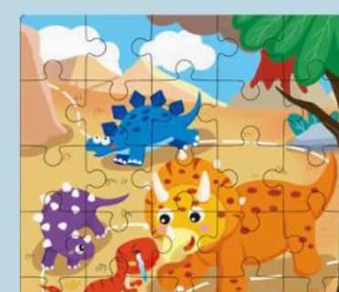 BBLIKE Kinderpuzzle Magnet Puzzle ab 3 Dinosaurier Puzzle für Kinder Vier Schwierigkeitsgrade 133 Stücke Reisespiele Kinder Lernspielzeug 3 4 5 Jahren Alt (Dinosaurier Geschichten) von BBLIKE