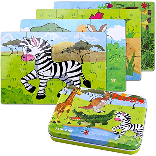 BBLIKE Kinderpuzzle 64 Stücke Puzzle für Kinder Puzzle ab 3 Vier schwierigkeitsgrade Lernspielzeug für Kinder 3 4 5 Jahren Alt (Zebra) BBLIKE Kinderpuzzle 64 Stücke Puzzle für Kinder Puzzle ab 3 Vier schwierigkeitsgrade Lernspielzeug für Kinder 3 4 5 Jahren Alt (Zebra) von BBLIKE