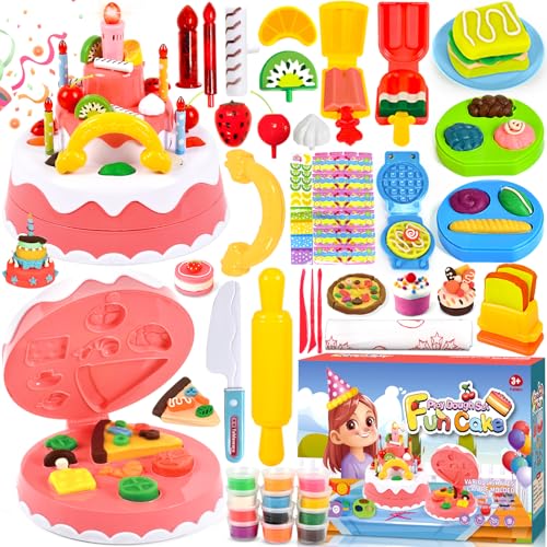BBLTIFF 51 Stück Knete Zubehör Kitchen Creations, Knete Set Inklusive Kuchen-Tonmaschine mit Gesangsmusik, 12 Farbige Tonerde, Knetwerkzeug, Knete Kinder, Kinderknete für Jungen Mädchen ab 3 BBLTIFF 51 Stück Knete Zubehör Kitchen Creations, Knete Set Inklusive Kuchen-Tonmaschine mit Gesangsmusik, 12 Farbige Tonerde, Knetwerkzeug, Knete Kinder, Kinderknete für Jungen Mädchen ab 3 von BBLTIFF