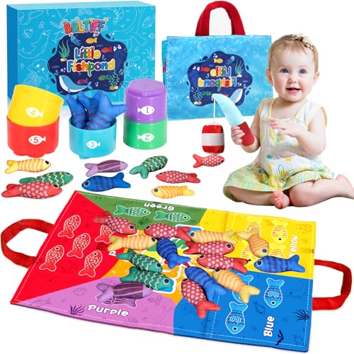 BBLTIFF Montessori Spielzeug ab 1 2 Jahr, 22-Teiliges Set Angelspiel, Fische Angeln Spiel, Baby Spielzeug für 6 12 18 Monate, Kinderspielzeug ab 1 Jahr, Geschenke für Jungen und Mädchen BBLTIFF Montessori Spielzeug ab 1 2 Jahr, 22-Teiliges Set Angelspiel, Fische Angeln Spiel, Baby Spielzeug für 6 12 18 Monate, Kinderspielzeug ab 1 Jahr, Geschenke für Jungen und Mädchen von BBLTIFF