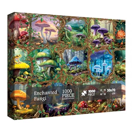 BBOLDIN Pilz-Puzzle für Erwachsene, 1000 Teile, Natur, Karton, Jigsaw, Puzzle, 1 Set, 1000 Stück, 1000 Teile, 1 Box, Erwachsener, Games/Puzzles von BBOLDIN