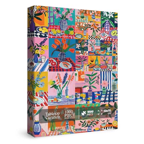 Blumen-Lebensmittel-Puzzle für Erwachsene, 1000 Teile, bunte Blumencollage, Puzzle, Vase, abstrakte Kunst, Puzzle für Wanddekoration Blumen-Lebensmittel-Puzzle für Erwachsene, 1000 Teile, bunte Blumencollage, Puzzle, Vase, abstrakte Kunst, Puzzle für Wanddekoration von BBOLDIN