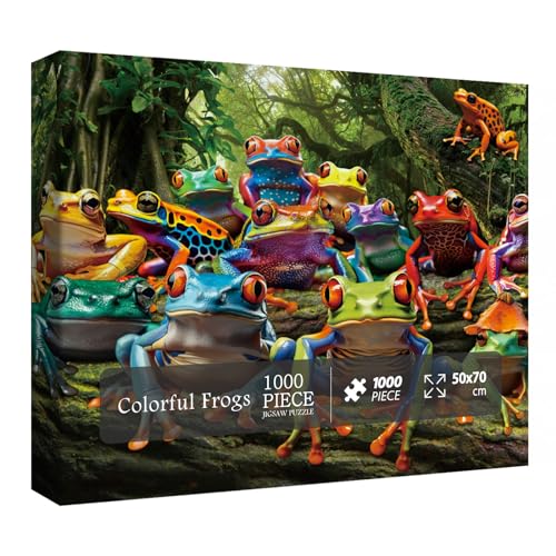 Bunte Frösche Puzzle für Erwachsene, 1000 Teile von BBOLDIN