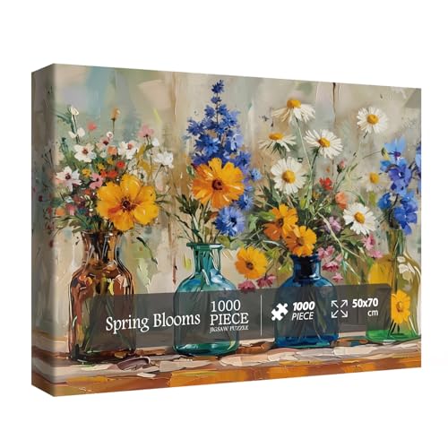 Bunte Frühlingsblumen-Puzzles für Erwachsene, 1000 Teile, schöne Blumenvasen-Puzzles, hübsche Kunst-Puzzles Bunte Frühlingsblumen-Puzzles für Erwachsene, 1000 Teile, schöne Blumenvasen-Puzzles, hübsche Kunst-Puzzles von BBOLDIN