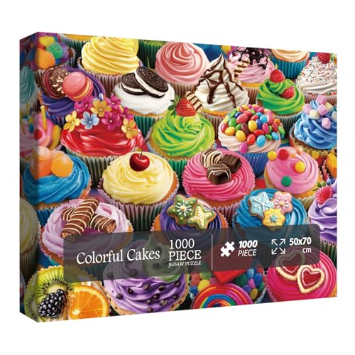 Buntes Cupcake-Puzzle für Erwachsene, 1000 Teile, Geburtstagskuchen-Puzzle, Süßigkeiten, Lebensmittel, Kekse, Obst, Collage, Puzzle Buntes Cupcake-Puzzle für Erwachsene, 1000 Teile, Geburtstagskuchen-Puzzle, Süßigkeiten, Lebensmittel, Kekse, Obst, Collage, Puzzle von BBOLDIN