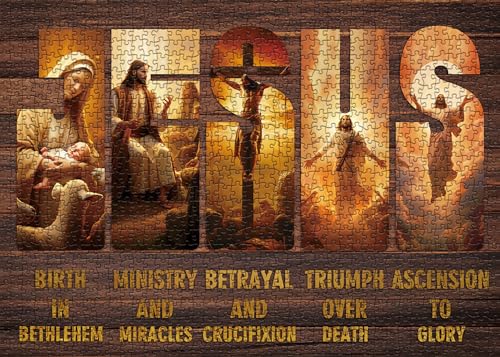 Christliche Puzzles für Erwachsene 1000 Teile, Jesus Christus Puzzle Puzzles Ostern, religiöses spirituelles Bibelpuzzle als Familiendekor von BBOLDIN