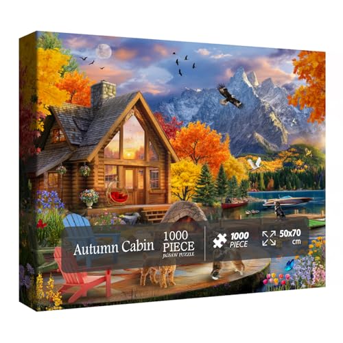 Herbst-Landschaftspuzzle für Erwachsene, 1000 Teile, Natur, bunt, gemütlich, Puzzle, Katze, Welpe, Blume, Vogel Herbst-Landschaftspuzzle für Erwachsene, 1000 Teile, Natur, bunt, gemütlich, Puzzle, Katze, Welpe, Blume, Vogel von BBOLDIN