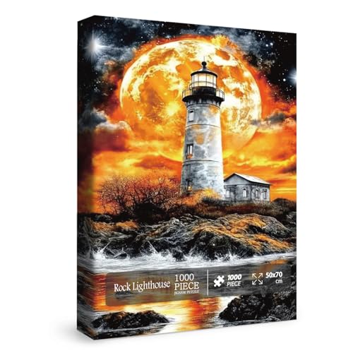 Leuchtturm-Landschaftspuzzles für Erwachsene 1000 Teile, Naturlandschaft Puzzles, hübsche malerische Kunstpuzzles Leuchtturm-Landschaftspuzzles für Erwachsene 1000 Teile, Naturlandschaft Puzzles, hübsche malerische Kunstpuzzles von BBOLDIN