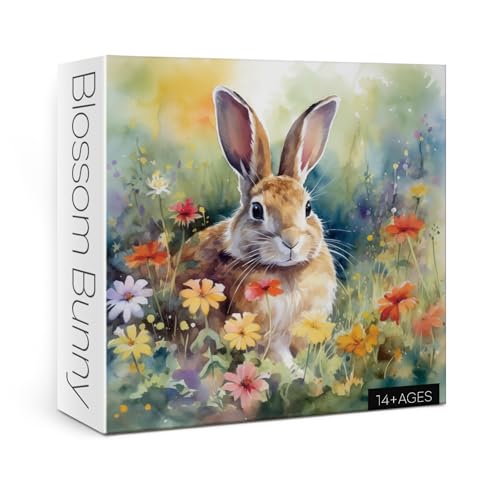 Lustige Blumenhase Puzzles für Erwachsene 1000 Teile, Natur Tier Frühling Puzzles, Osterhase Kunst Puzzles Lustige Blumenhase Puzzles für Erwachsene 1000 Teile, Natur Tier Frühling Puzzles, Osterhase Kunst Puzzles von BBOLDIN