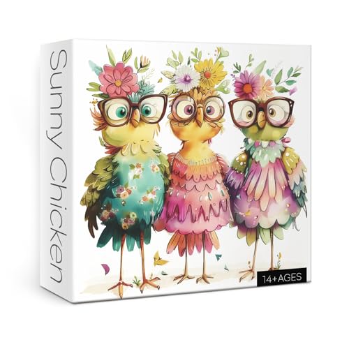 Lustige Huhn Puzzles für Erwachsene 1000 Teile Niedliche Vogel Blume Puzzles Schöne Tierkunst Puzzles Lustige Huhn Puzzles für Erwachsene 1000 Teile Niedliche Vogel Blume Puzzles Schöne Tierkunst Puzzles von BBOLDIN