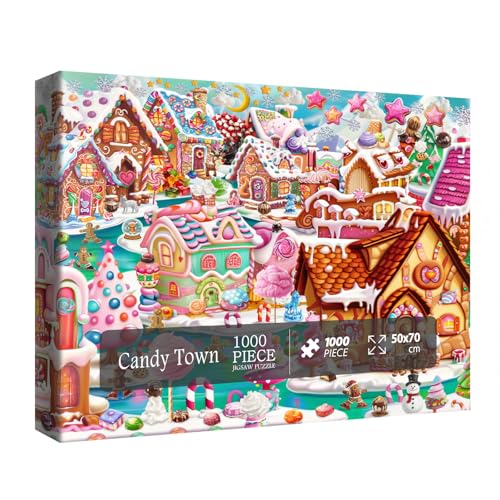 Lustige Winter-Puzzles für Erwachsene, 1000 Teile, magische Süßigkeiten, niedliche Puzzles, hübsche bunte Kunstpuzzles Lustige Winter-Puzzles für Erwachsene, 1000 Teile, magische Süßigkeiten, niedliche Puzzles, hübsche bunte Kunstpuzzles von BBOLDIN