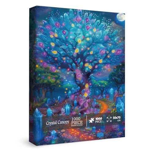 Magische Kristallbaum-Puzzles für Erwachsene, 1000 Teile, Fantasie-Puzzle, buntes Blumen-Puzzle, Naturwaldlandschaftspuzzle Magische Kristallbaum-Puzzles für Erwachsene, 1000 Teile, Fantasie-Puzzle, buntes Blumen-Puzzle, Naturwaldlandschaftspuzzle von BBOLDIN