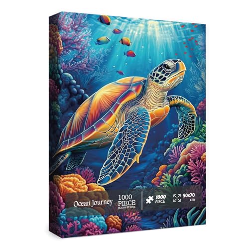 Meeresschildkröten-Puzzle für Erwachsene, 1000 Teile, buntes Ozean-Landschaft-Puzzle, Fisch-Meerestier-Puzzle Meeresschildkröten-Puzzle für Erwachsene, 1000 Teile, buntes Ozean-Landschaft-Puzzle, Fisch-Meerestier-Puzzle von BBOLDIN