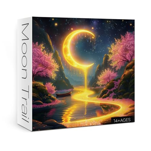 Mystery Landscape Puzzles für Erwachsene 1000 Teile, Fantasy Nature Scenic Jigsaw Puzzles, Mond Berg Kunst Puzzles Mystery Landscape Puzzles für Erwachsene 1000 Teile, Fantasy Nature Scenic Jigsaw Puzzles, Mond Berg Kunst Puzzles von BBOLDIN