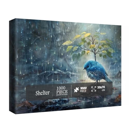 Niedliche blaue Vogelpuzzles für Erwachsene 1000 Teile, Natur Herbst Blatt Puzzles, Tier Herbst Kunst Puzzles Niedliche blaue Vogelpuzzles für Erwachsene 1000 Teile, Natur Herbst Blatt Puzzles, Tier Herbst Kunst Puzzles von BBOLDIN