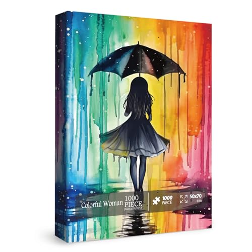 Regenbogen-Puzzles für Erwachsene, 1000 Teile, Fantasie-Puzzle, bunt, Farbverlauf, hübsche Kunst-Puzzles Regenbogen-Puzzles für Erwachsene, 1000 Teile, Fantasie-Puzzle, bunt, Farbverlauf, hübsche Kunst-Puzzles von BBOLDIN