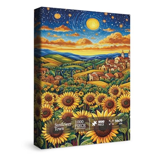Sonnenblume Puzzles für Erwachsene 1000 Teile, Hübsche Blumen Szenische Puzzles, Pflanzenlandschaft Natur Puzzles Sonnenblume Puzzles für Erwachsene 1000 Teile, Hübsche Blumen Szenische Puzzles, Pflanzenlandschaft Natur Puzzles von BBOLDIN