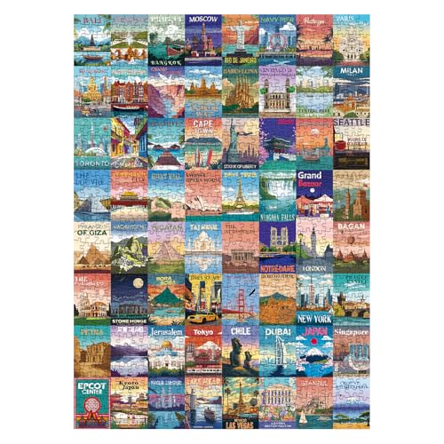 World Landmarks Travel Puzzle 1000 Pieces for Adult, Nature Landscape Art Jigsaw Puzzle New York Paris Scenic, Travel City Beach Scenery Poster Puzzle World Landmarks Travel Puzzle 1000 Pieces for Adult, Nature Landscape Art Jigsaw Puzzle New York Paris Scenic, Travel City Beach Scenery Poster Puzzle von BBOLDIN
